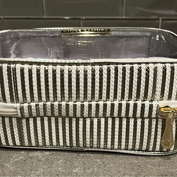 Vince Camuto Striped Clear Cosmetic Case - Picture 6 of 9